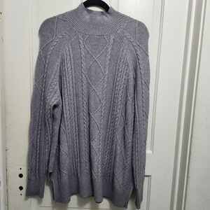 Philosophy Ribbed Knit Sweater in Gray